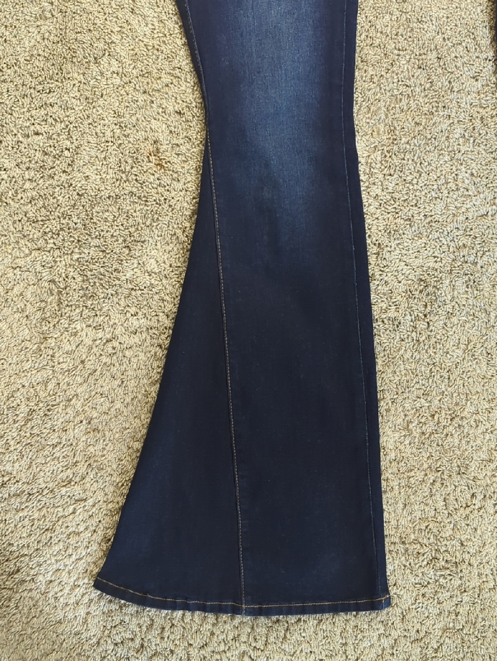 High-Rise Dark Blue Flare Jeans - Picture 11 of 11